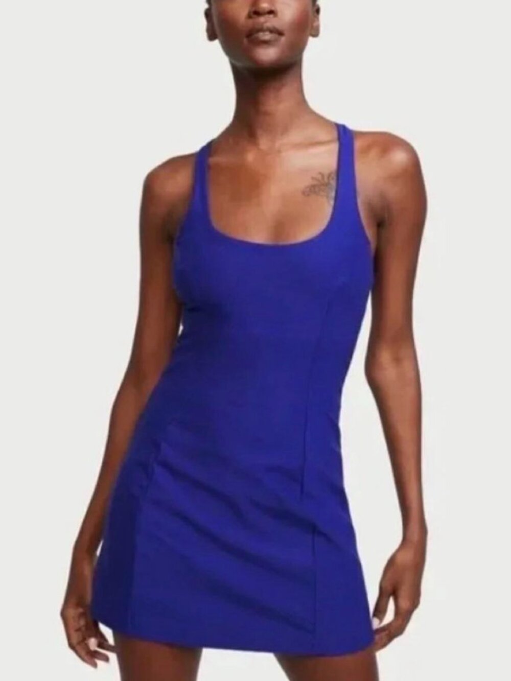 Victorias Secret Blue Active T-Back Tennis Dress Adjustable Straps - Size Large